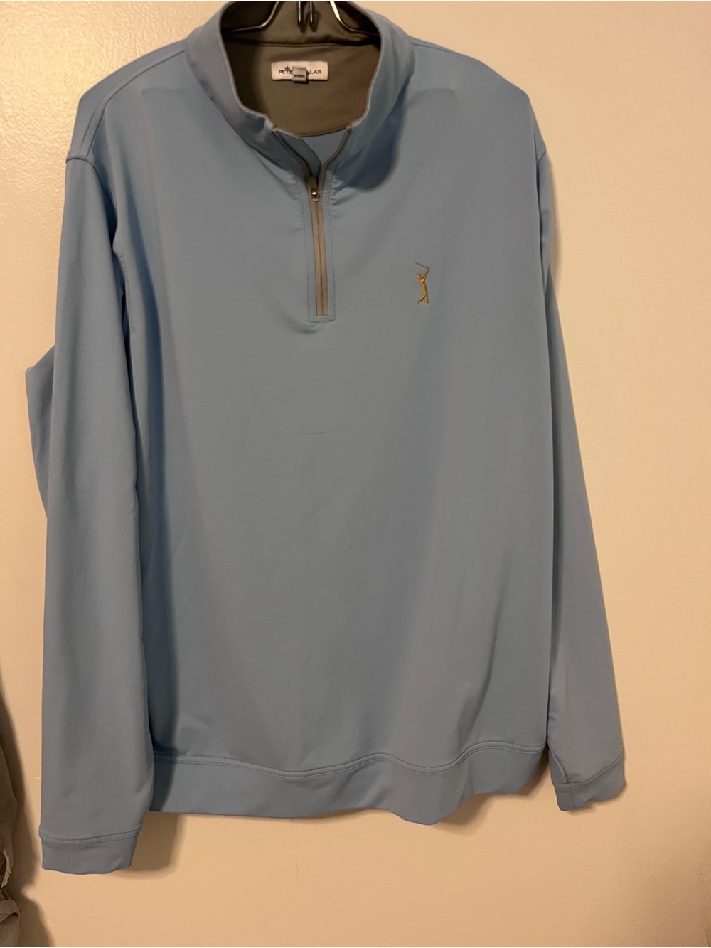 Peter Millar Men's Light Blue Quarter-Zip Pullover